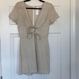 NWT Lottie Moss Linen Tie Front Dress